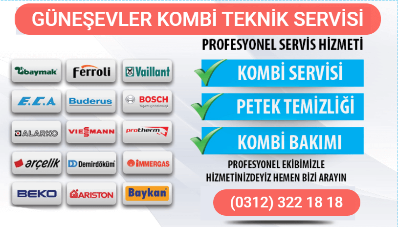 güneşevler kombi tamiri