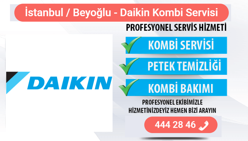 beyoğlu daikin kombi bakımı