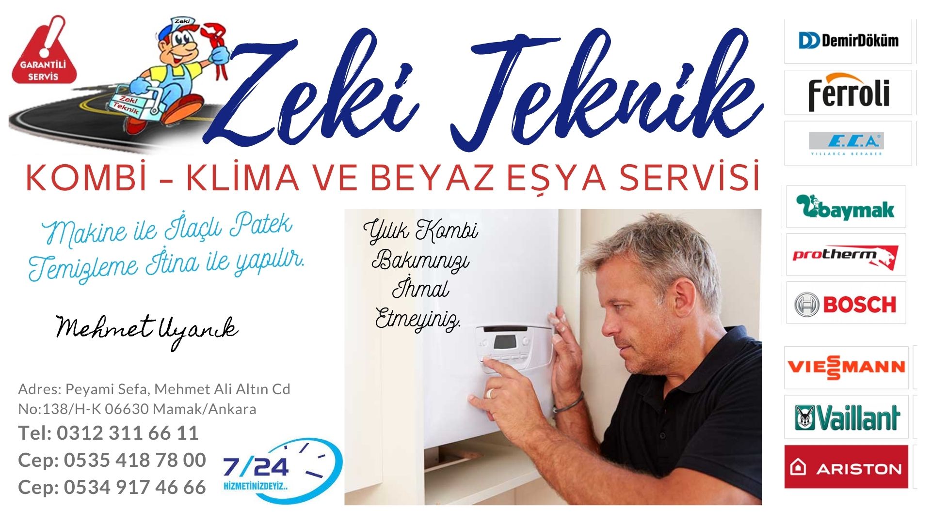 Mamak Kombi Bakım Ücreti