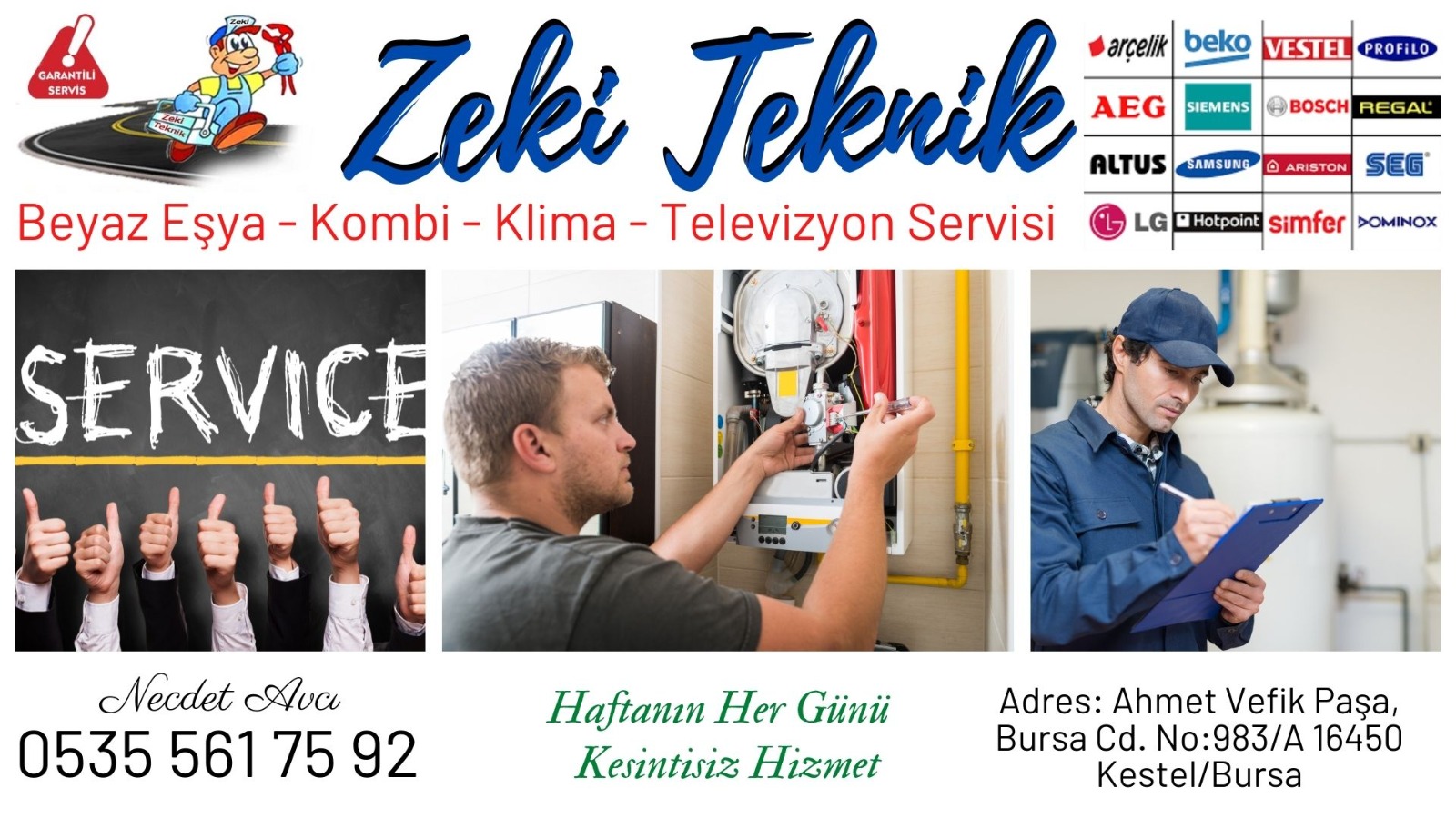 Kestel kombi servisi